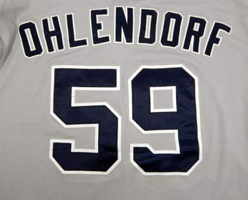 2012 San Diego Padres Рос Олендорф #59 Използвана в играта Сива Риза 48 Пластир, Използвани в играта Тениски MLB