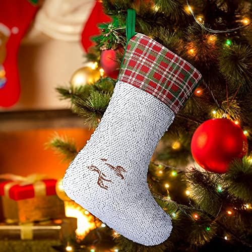 Гмуркане Разплод Морска Костенурка Коледни Чорапи С Пайети за Декорация за Коледната Елха Празнична Украса за Вътрешно Външно