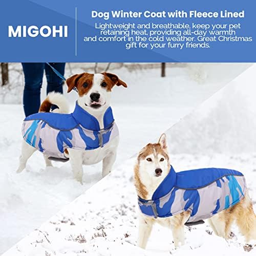 Палто за кучета MIGOHI, Светоотражающая Ветрозащитная Яке за Кучета с Руното Облицовка, Непромокаеми Зимни Палта за кучета, за студено, Топло