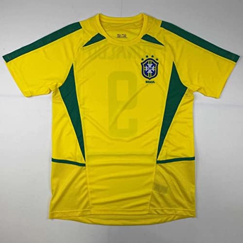 С автограф/с Подписа на Роналдо Nazario Бразилия Жълта Футболна Фланелка на Бекет БАС COA