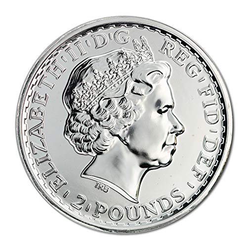 1997 Великобритания - до Момента (Случаен година) Сребърна монета Britannia с тегло 1 унция, Брилянт, не циркулационни (BU), 2 лири стерлинги