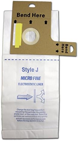Сменяеми торбички за прах за прахосмукачка с микрофильтрацией EnviroCare, изработени в съответствие с J-образна лети рафтове Eureka Style,
