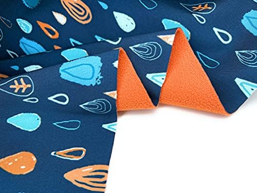 Модерен плат G. K Softshell с принтом rain Blue, Водоустойчив Водоотблъскваща тъкан Soft Shell (дължина 1,5 ярд)