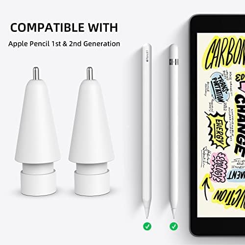 Сменяеми накрайници за Apple Молив 1-во / 2-ро поколение - Подобрени Высокочувствительное писалката, с по-дълга шлайфане, като