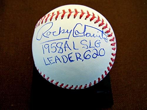 Роки Колавито 1968 година , лидер A. l Slg . 620 бейзболни топки с автографи на Indians йорк Янкис Jsa - Бейзболни топки