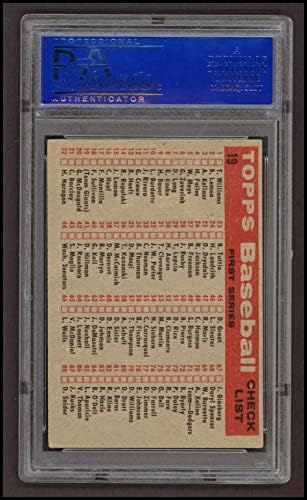 1958 списък на екипа Topps 19 Джайънтс San Francisco Giants (Бейзболна картичка) PSA PSA 4.00 Джайънтс