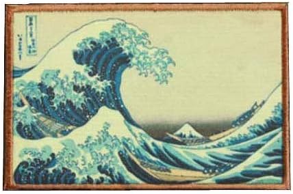 Великата вълна от Канагавы Японската Нашивка с печат тактика Кука-Линия и морала на
