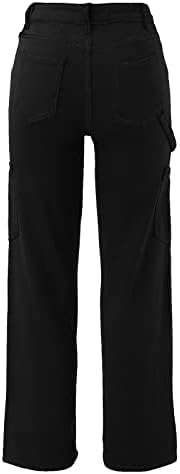 MIASHUI Control Too Панталони 2023 Карго Панталони Дамски Свободна Засаждане Мешковатая Облекло Черен Панталон С Висока Талия с цип Тънки Лети