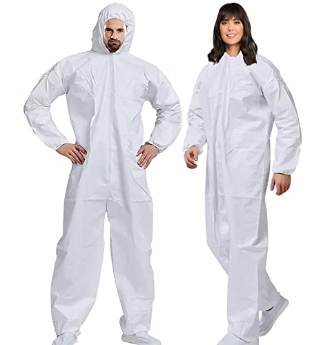 Защитни костюми Medical Nation | 2 опаковки, Големи | за Еднократна употреба, Защитни Комбинезони, Сверхпрочный Костюм художник