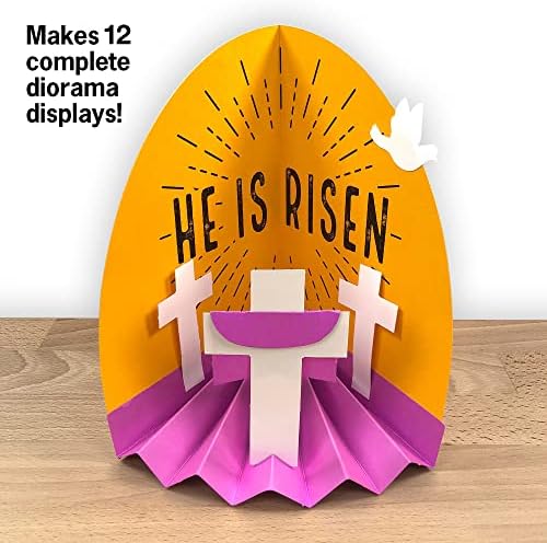 Изделия от прясно филе | Великден Диорама Лек комплект за направата на библейски работи в 3D формат - 12 настолни работи