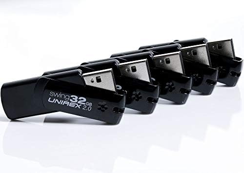 Флаш памет Unirex 5 Pack Swing 16GB USB 2.0, черно-бял Variety Pack | Memory Stick е съвместим с компютъра, таблета или лаптопа си