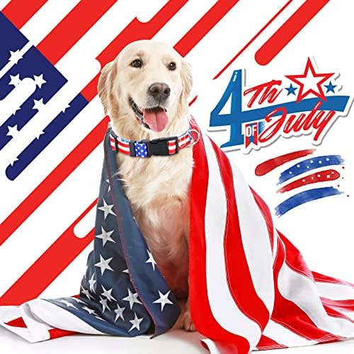 8 Бр 4 юли Патриотичен Нашийник за кучета Флаг Нашийник за Кучета Ден на Независимостта Нашийник за Кучета Празничен Нашийник за Кучета