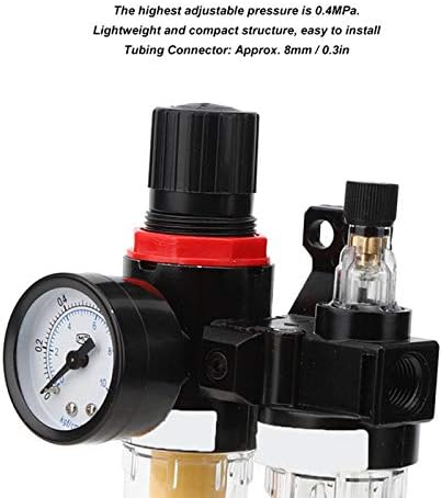Сепаратор на маслената вода Fafeicy AFC-2000, Обработка на въздух за отделяне на газове и течности G1/4in, Филтърна чаша
