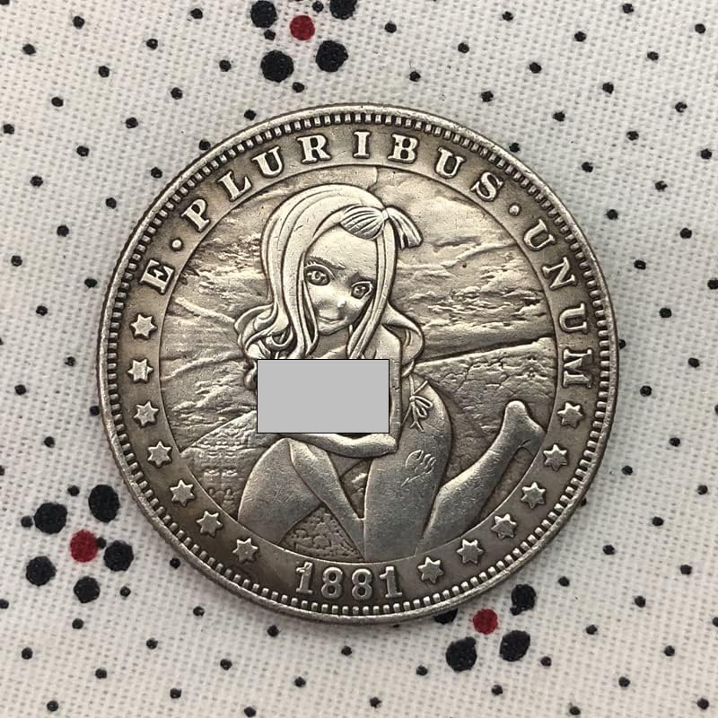 QINGFENG 38 ММ Антични Сребро Доларова Монета Американски Морган Скитник Монета 1881CC Занаят 11