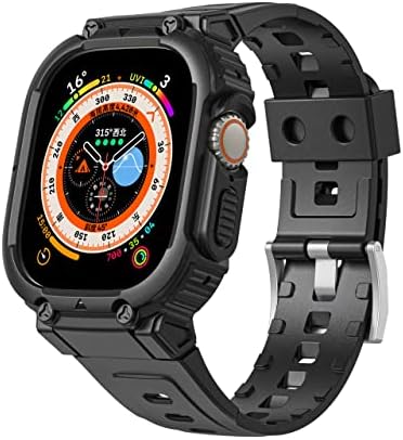 JDIME Каишка + калъф за Apple Watch Ultra Band 49 мм 44 мм 42 мм 38 мм 40 мм, Калъф-броня Силни Мъжки Въжета за iWatch серия 8 7 6 5 4