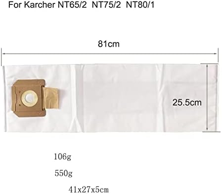 Торбички за прах от Нетъкан текстил SERUMY, Професионални Сменяеми Аксесоари, резервни Части за Прахосмукачка Karcher NT65/2 AP Eco ME NT70/1 NT70/2 TC