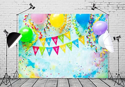 BELECO 10x8ft Текстилен Фон честит Рожден Ден, Декорация за интериора на Партито по случай рождения Ден на Знамето за рожден Ден