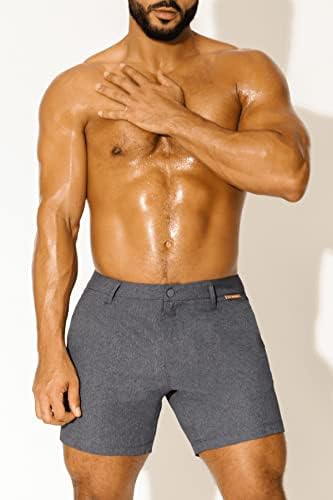 Мъжки Ежедневни Класически полу-официални къси панталони JJ Malibu от еластичен Чиноса с плоска предна част