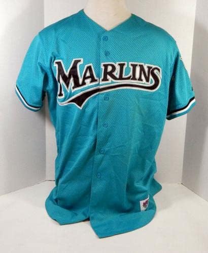 1994-02 Флорида Марлинз 53 Използвана в игра Синя риза За тренировка отбивания 50 DP14216 - Използваните В играта тениски MLB