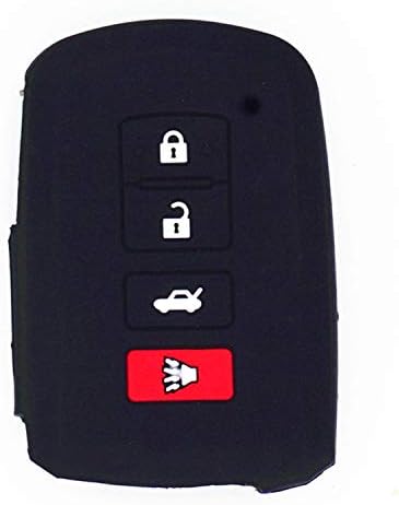 WFMJ 2 бр. Черен Силиконов 4 Бутона Smart Remote Ключодържател Капак за 2012 2013 2014 2015 г. Toyota Avalon RAV4 Camry, Corolla