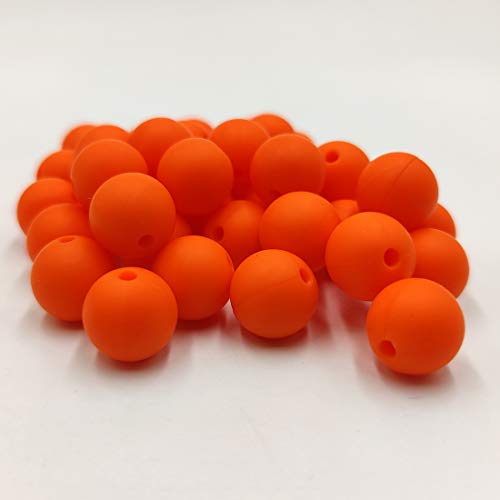 50шт Цвят на Портокалова Кора Силиконови Кръгли Мъниста Сензорни 15 мм Силиконови Перлени Мъниста на Едро Колие За Мама САМ Изработка