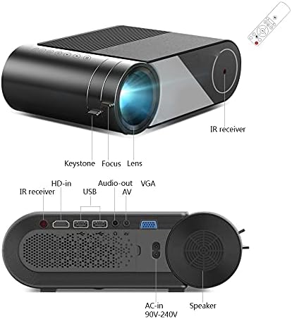 LHLLHL K9 Full 1080P led преносим мини проектор за домашно кино с киноиграми (опция с мулти-дисплей за смартфон) (Цвят: базова версия K9)