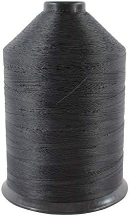 SGT KNOTS #138 Шевни конци от полиестер основа за шиене на Облекло и Облекло, Бродирани (макара 16 унции, черен)
