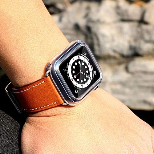 Калъф ULUQ за Apple Watch Серия 6/5/4 /SE 40 мм, с фолио от закалено стъкло, 2 опаковки, защитна Броня с пълно покритие,
