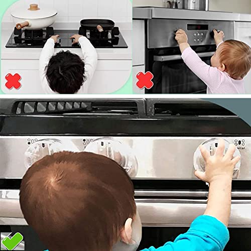 (Опаковка от 5 броя) Прозрачен Безопасна Газова Дръжка кухненски готвене панел за деца, Капак, дръжка готвене панел За