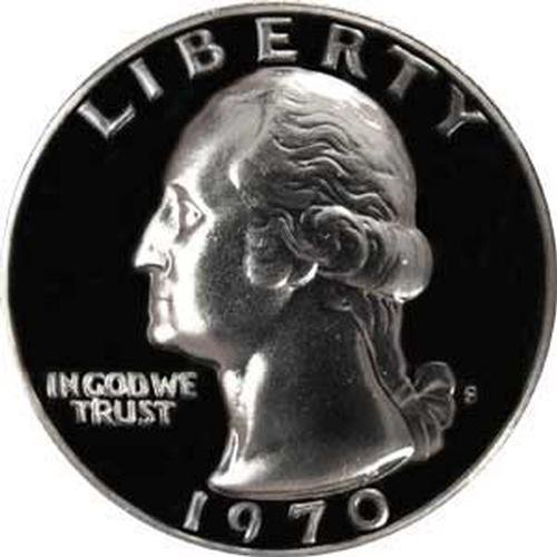 Монета на САЩ в една четвърт от Вашингтон 1970 - те години с Скъпоценния камък