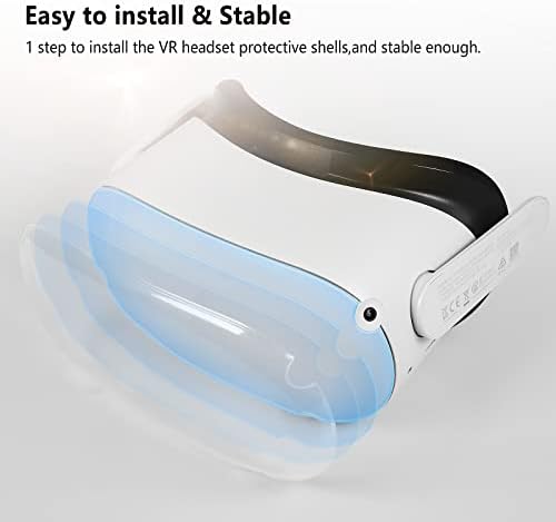 METORY Прозрачна Предна Защитна обвивка VR, устойчиво на надраскване, Калъф за Oculus Quest 2 - Предпазва Камери, Набор от Защитни аксесоари, Пыленепроницаемый, водоустойчив ?