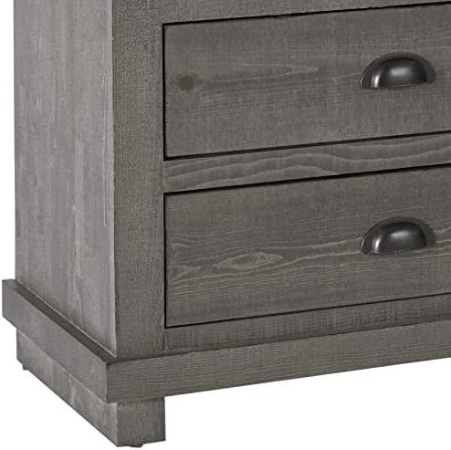 Нощно шкафче Progressive Furniture Уилоу, потертого тъмно сив цвят
