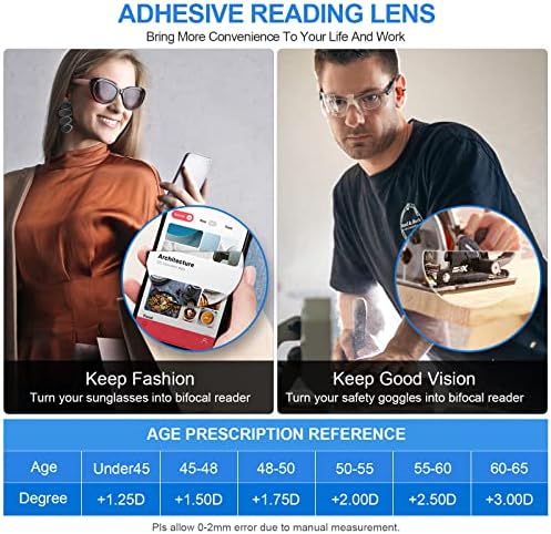 Устройство за четене с бифокальными лещи OKH в 2 опаковки, Самозалепващи Увеличителни лещи за четене за очила, Водата не