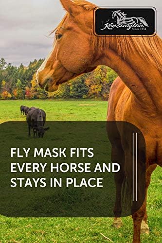 Маска Kensington Fly с руното покритие за коне — Предпазва лицето и очите от мухи и слънчевите лъчи, като същевременно осигуряват пълна видимост
