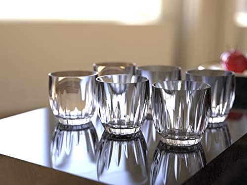 QG 15 Грама Елегантен Пластмасов Тежък Стъклена чаша за рок музика, комплект от 6 прозрачни чаши CR141