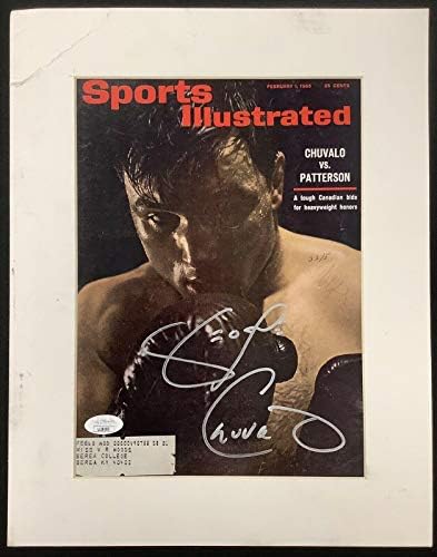 Джордж Чувало Подписа Боксовия автограф Само за корицата на Sports Illustrated 2/1/65 JSA - Боксови списания с автограф