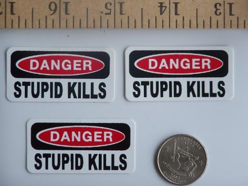 Етикети за шлемове/Шлем 3 – Danger Stupid Убива 1 x 2