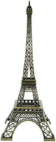 LIZEALUCKY Статуя на Айфеловата Кула, Декоративна Метална Париж Франция Модел на Айфеловата Кула Фигурка Реплика Поставка стойка за Торта Topper Декор на Масата Подарък В?