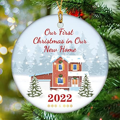 Коледна украса 2022, първата Ни Коледа в нашия дом Декорация на Коледна украса Женените Сватбени Подаръци за нов дом за Нов дом.