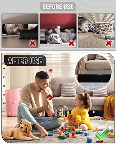 10 опаковки за играчки, за мебели - Под леглото за домашни любимци - Предотвратява попадането на предмети под мебели - Здрава