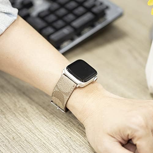 Дизайнерски каишка Apple Watch, съвместим с кожена каишка на Apple Watch, луксозен Дизайнерски Взаимозаменяеми каишка за iWatch