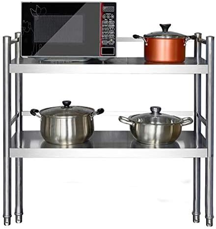 Поставка за микровълнова печка ММ, Стойка от неръждаема стомана, максимална товароносимост 160 кг, 2-диференцирани стелажи, Кухненски