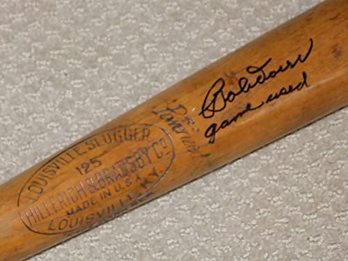 Боби Доэрр H & B се Използва В играта, Подписано от прилеп Boston Red Sox HOF PSA GU 8.5 - Използвал В играта MLB Bats