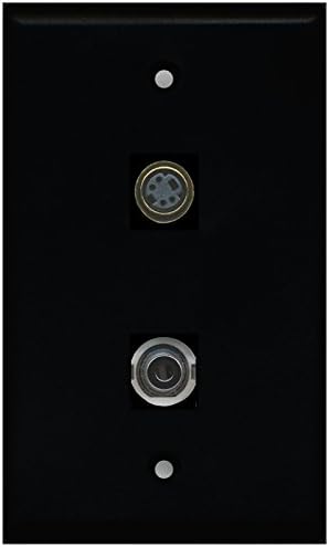RiteAV - Черно 1 Порт S-Video, 1 Порт 3.5 мм Стенни Плоча
