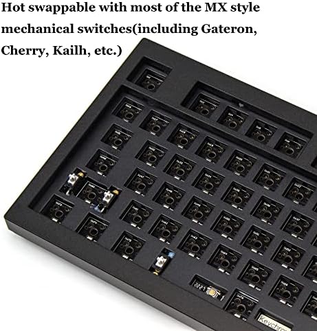 Ключодържател Q5 96% Layout RGB с възможност за гореща замяна, Жичен Механична клавиатура с потребителски дръжка, версия Barebone,