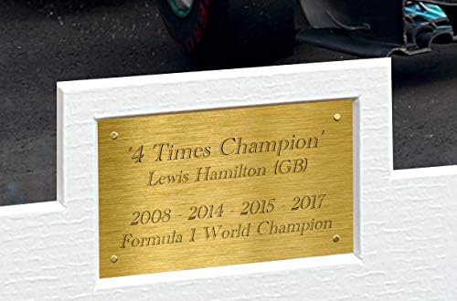Формат А4 12х8 С автограф Люис Хамилтън - 4 пъти шампион на Празничното издание - Mercedes-AMG Petronas - Снимка с автограф, Рамка за снимки,