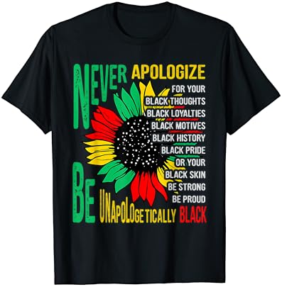 Никога не се Извинявай За Своя Мрак Тениска Black History Деветнадесети юни
