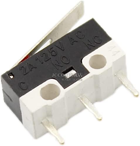 Микропереключатели XIANGBINXUAN 1000 бр. крайния изключвател Бутон ключ 1A 125 vac Преминете на мишката 3 контакт Микропереключатель (Цвят: OneColor)