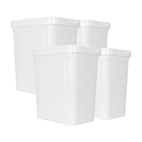 Пластмасови кухненски Кофи за боклук UTILES обем 7,6 литра, 4 опаковки (бели)