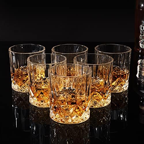 Комплект Чаши за Уиски FZZDP Обем 6,10 мл/300 мл, Старомодна Кристална Чаша За Ликьор, Скоч Бърбън, Кухненски Принадлежности